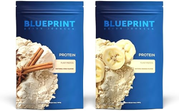 BLUEPRINT BRYAN JOHNSON HEMP PROTEIN POWDER 27G PLANT PROTEIN BANANA CHAI, 15 SERVINGS EACH