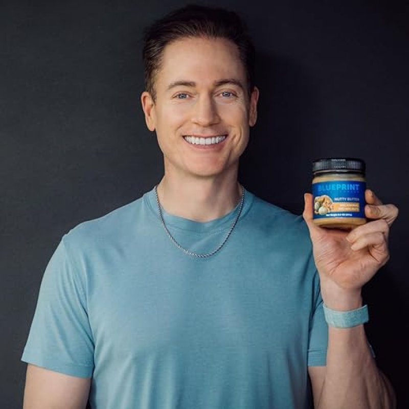 BLUEPRINT BRYAN JOHNSON CHUNKY MACADAMIA WALNUT BUTTER NO PALM OIL, NO SUGAR KETO VEGAN PALEO 8.8OZ