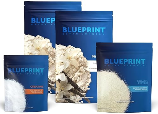 BLUEPRINT BRYAN JOHNSON FITNESS STACK SUPPLEMENT BUNDLE CREATINE, COLLAGEN, PROTEIN POWDER FOR MUSCLE STRENGTH