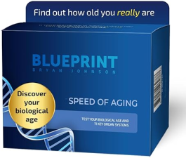 BLUEPRINT  BRYAN JOHNSON ADVANCED SPEED OF AGING TEST FOR PERSONALIZED HEALTH INSIGHTS