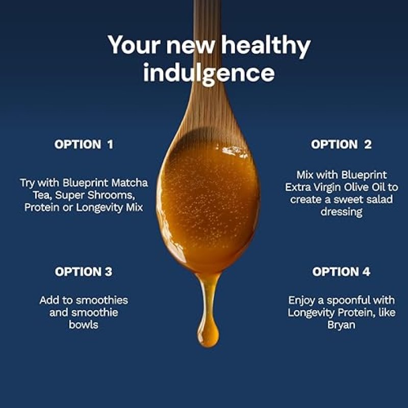 BLUEPRINT BRYAN JOHNSON MANUKA HONEY MGO 260 - NEW ZEALAND RAW HONEY, 8 OZ - PURE NATURAL SWEETENER
