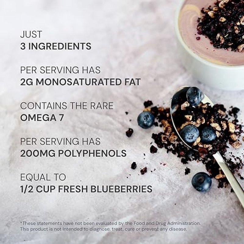 BLUEPRINT BRYAN JOHNSON BLUEBERRY NUT MIX REAL BLUEBERRIES, MACADAMIA WALNUTS, KETO PALEO