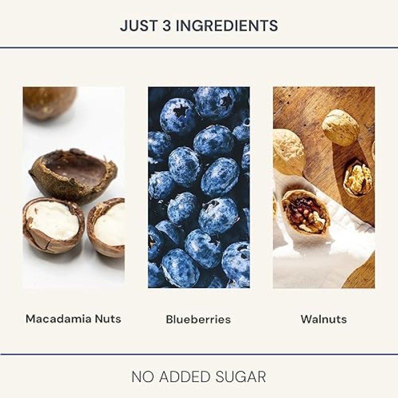 BLUEPRINT BRYAN JOHNSON BLUEBERRY NUT MIX REAL BLUEBERRIES, MACADAMIA WALNUTS, KETO PALEO