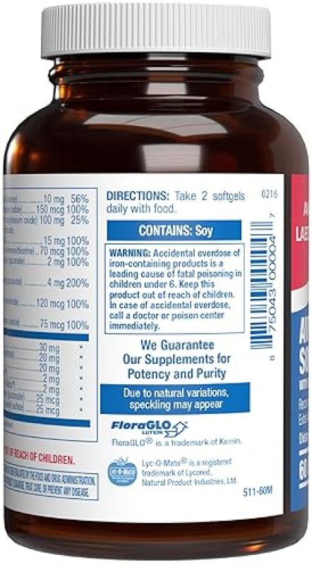 ANABOLIC LABORATORIES 30-IN-1 ADULT MULTIVITAMIN WITH IRON - ANTIOXIDANTS VITAMINS A, C, D, E, B COMPLEX - 1 MONTH