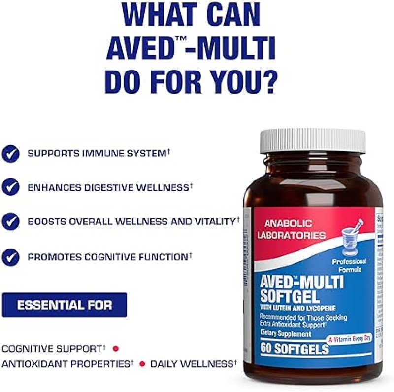 ANABOLIC LABORATORIES 30-IN-1 ADULT MULTIVITAMIN WITH IRON - ANTIOXIDANTS VITAMINS A, C, D, E, B COMPLEX - 1 MONTH