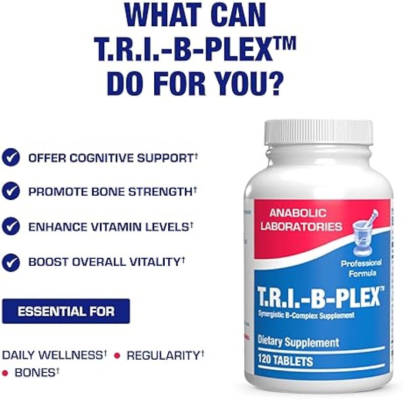 ANABOLIC LABORATORIES SUPER B COMPLEX METHYLATED TIME RELEASED BIOACTIVE B VITAMINS WITH CHOLINE FOR ENERGY NERVES
