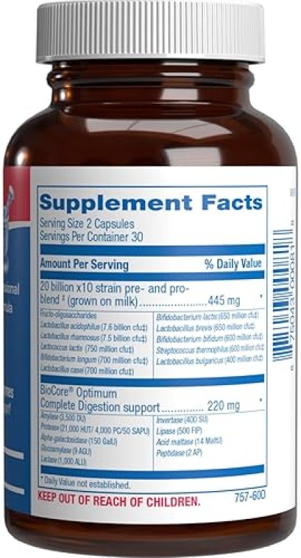 ANABOLIC LABORATORIES DIGESTIVE ENZYMES WITH PROBIOTICS PREBIOTICS 10 STRAINS FOR DIGESTION, BLOATING RELIEF