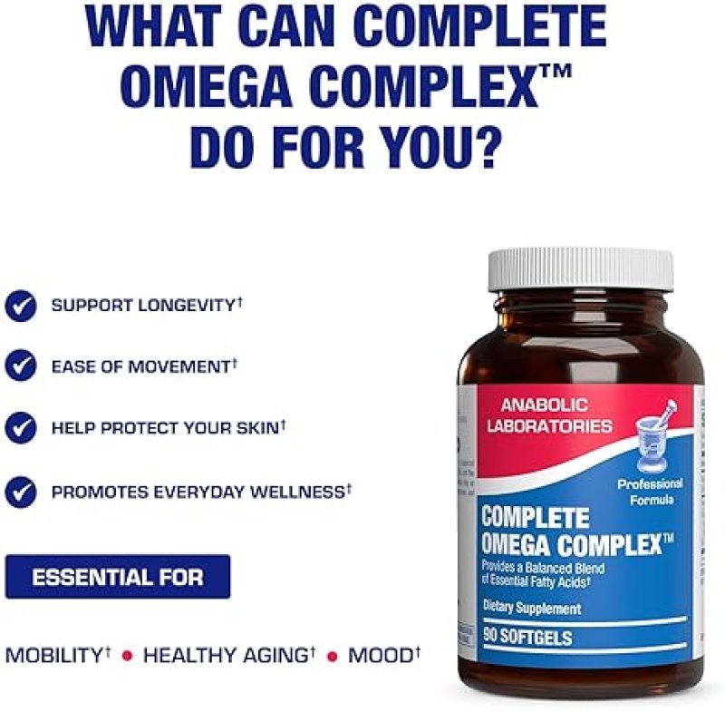 ANABOLIC LABORATORIES FISH OIL OMEGA 3 6 9 SUPPLEMENT WITH EPA DHA GLA FOR BRAIN HEART HEALTH 90 DAY SUPPLY