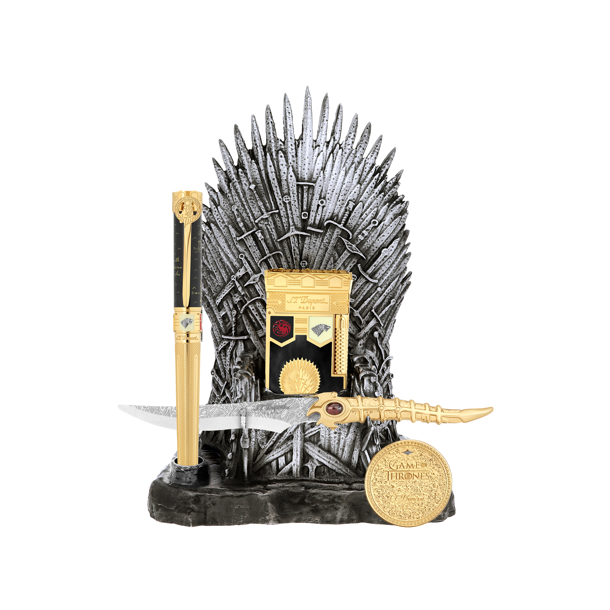 ST DUPONT SET COLLECTOR MIXTE   GAME OF THRONES COLLECTORS SET GAME OF THRONES BLACK