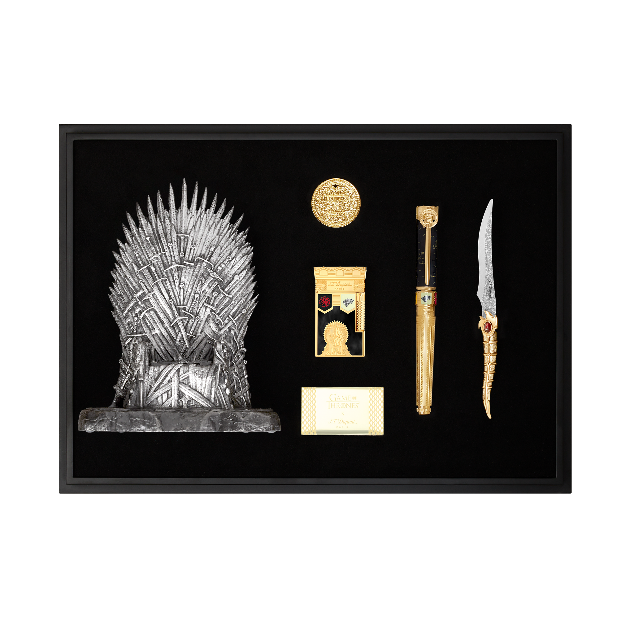 ST DUPONT SET COLLECTOR MIXTE   GAME OF THRONES COLLECTORS SET GAME OF THRONES BLACK