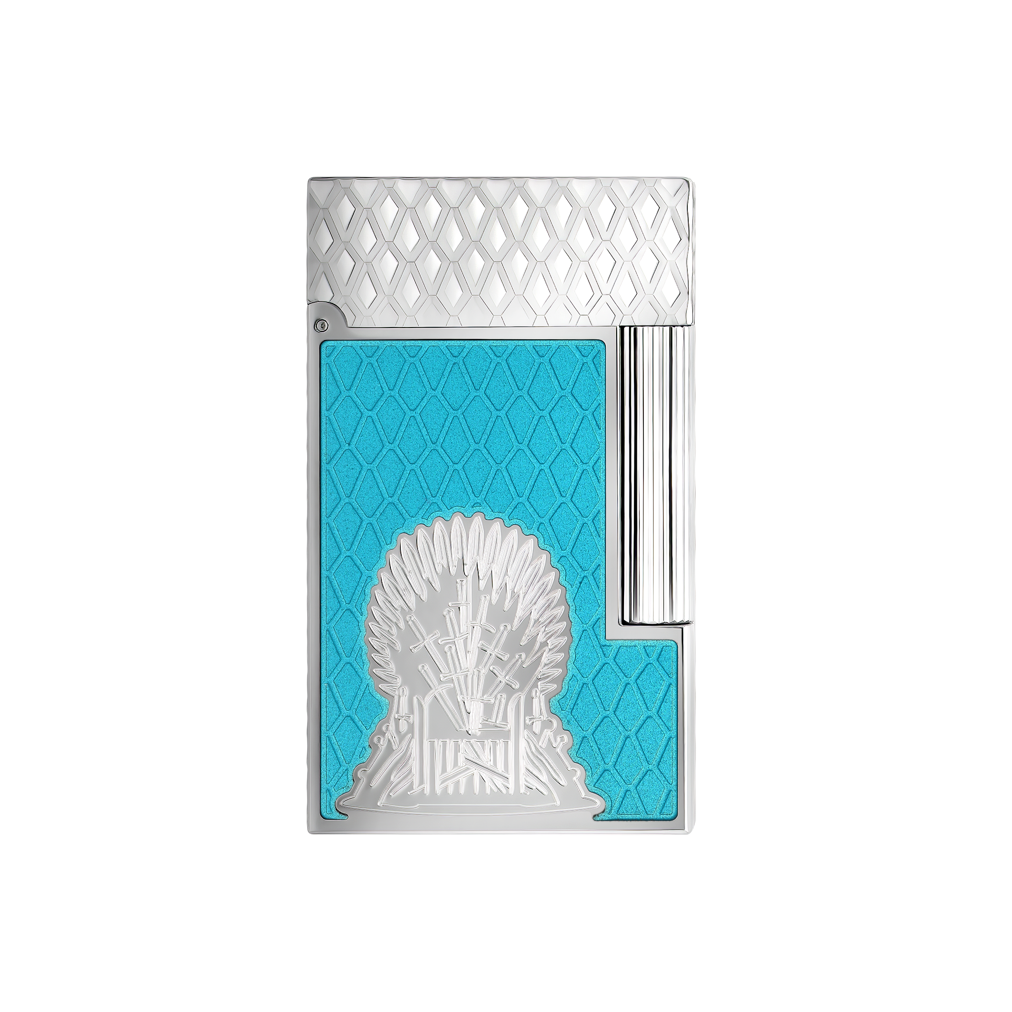 ST DUPONT LIGNE 2 DOUBLE   LACQUERED LIGHTER GAME OF THRONES ICY BLUE