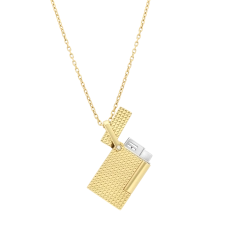 ST DUPONT LIGHTER NECKLACE YELLOW   DIAMOND HEAD LIGHTER GOLDEN