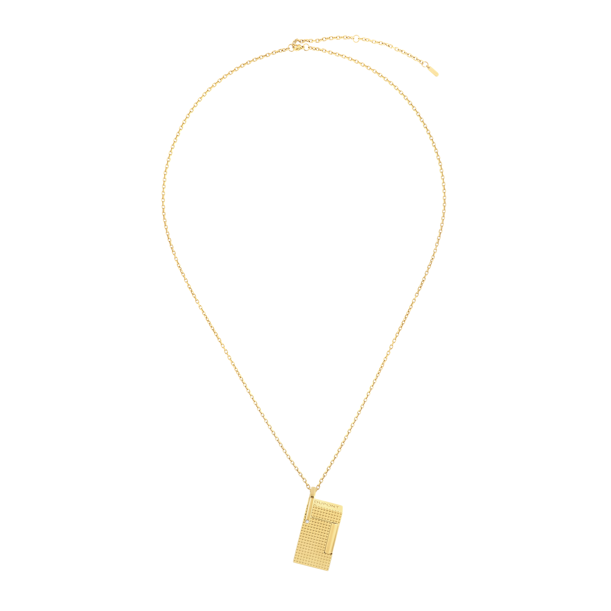 ST DUPONT LIGHTER NECKLACE YELLOW   DIAMOND HEAD LIGHTER GOLDEN