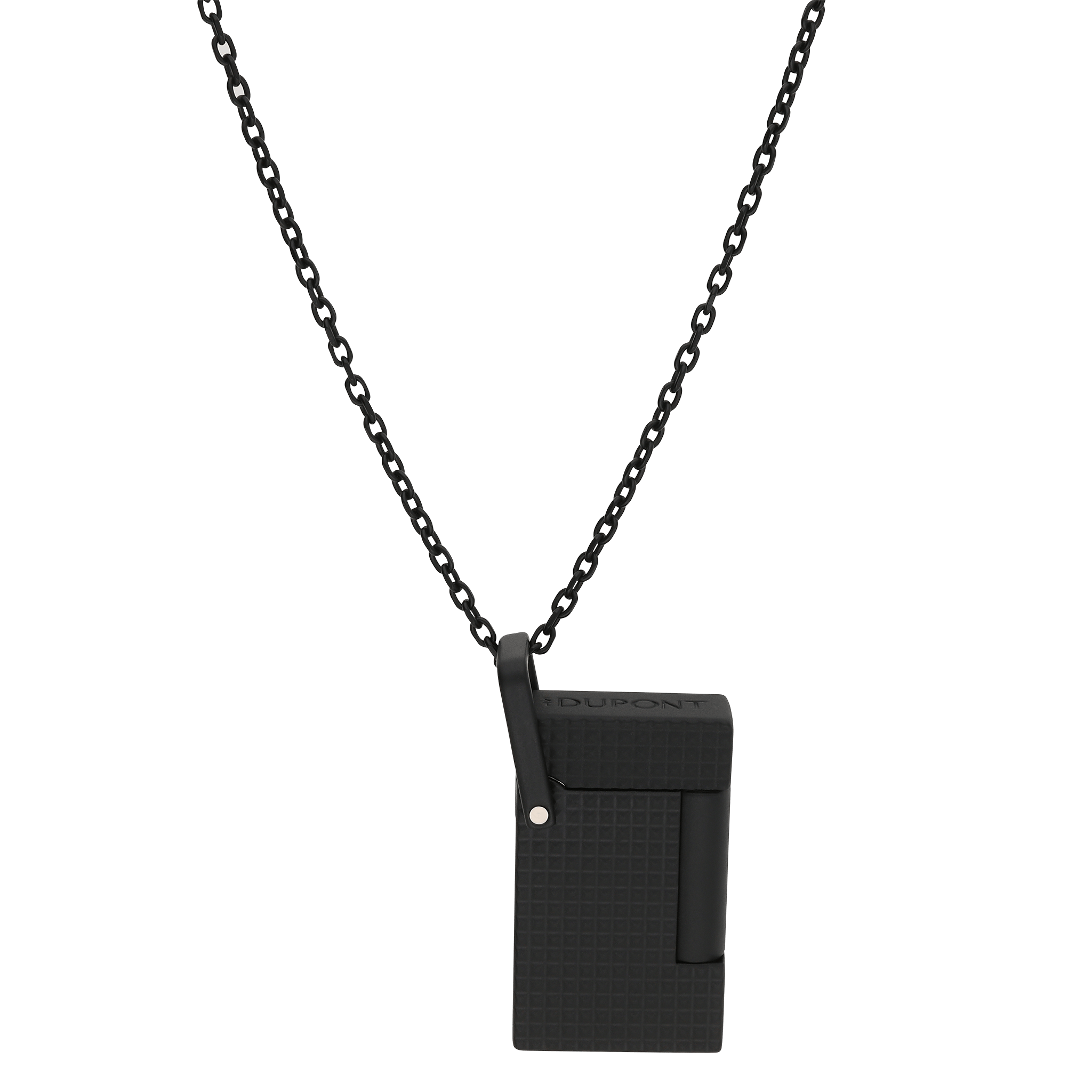 ST DUPONT LIGHTER NECKLACE YELLOW   DIAMOND HEAD LIGHTER BLACK