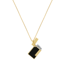 ST DUPONT LIGHTER NECKLACE YELLOW   LACQUERED LIGHTER GOLDEN