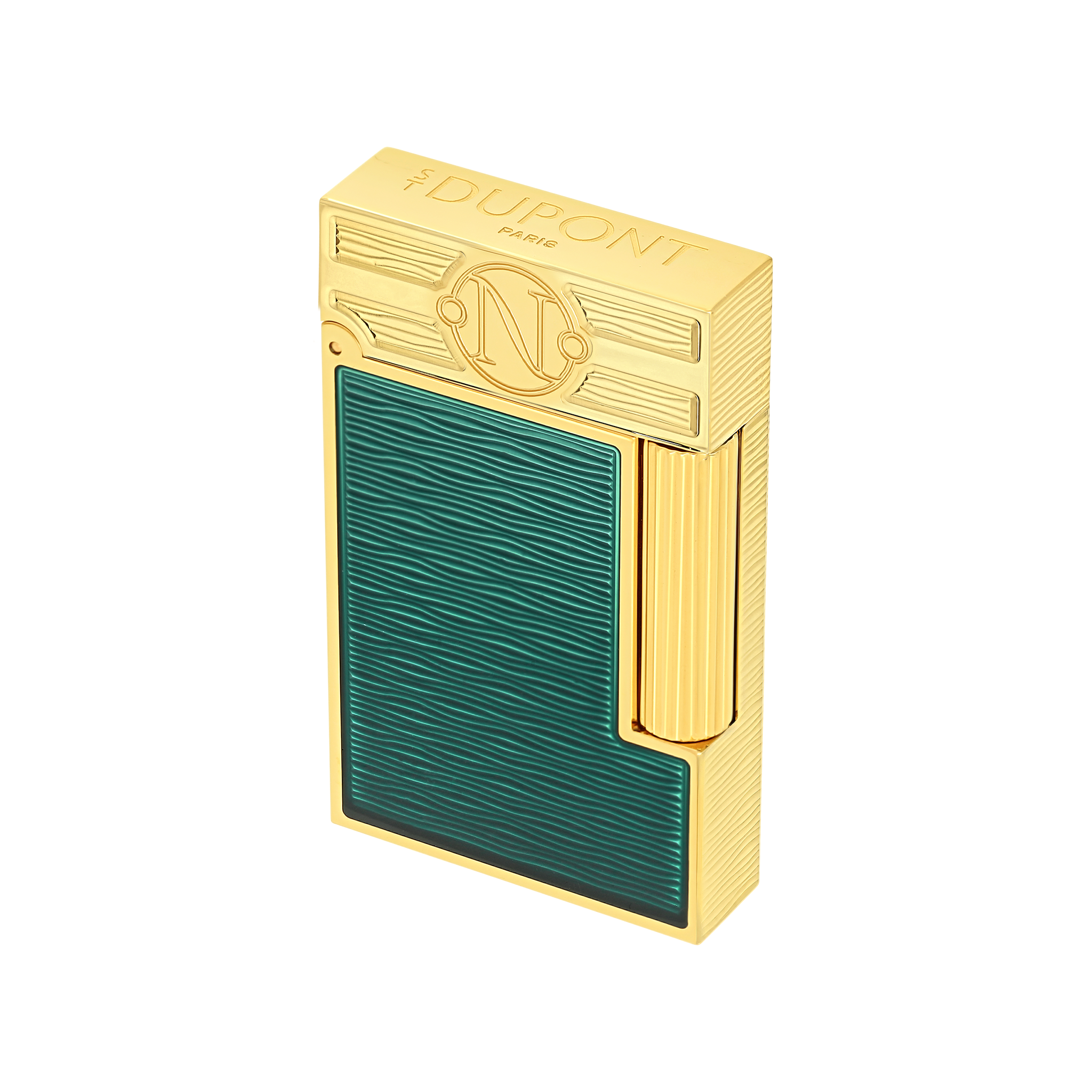 ST DUPONT LIGNE 2 LACQUERED LIGHTER 20'000 LEAGUES UNDER THE SEAS GREEN PACIFIC