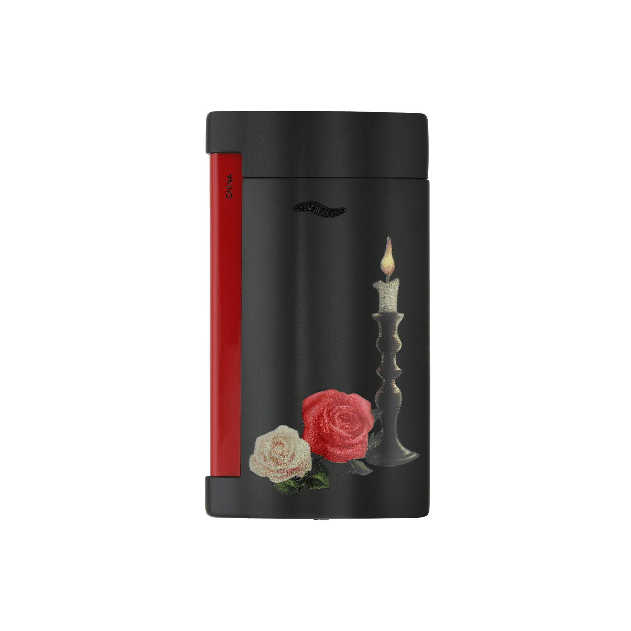 ST DUPONT SLIM 7 TORCH  LACQUERED LIGHTER MEMENTO MORI BLACK MEMENTO MORI