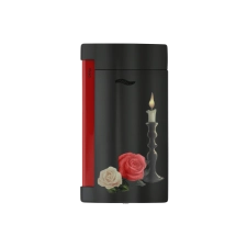 ST DUPONT SLIM 7 TORCH  LACQUERED LIGHTER MEMENTO MORI BLACK MEMENTO MORI