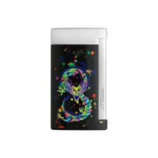 ST DUPONT SLIM 7 TORCH  LACQUERED LIGHTER DRAGON BLACK