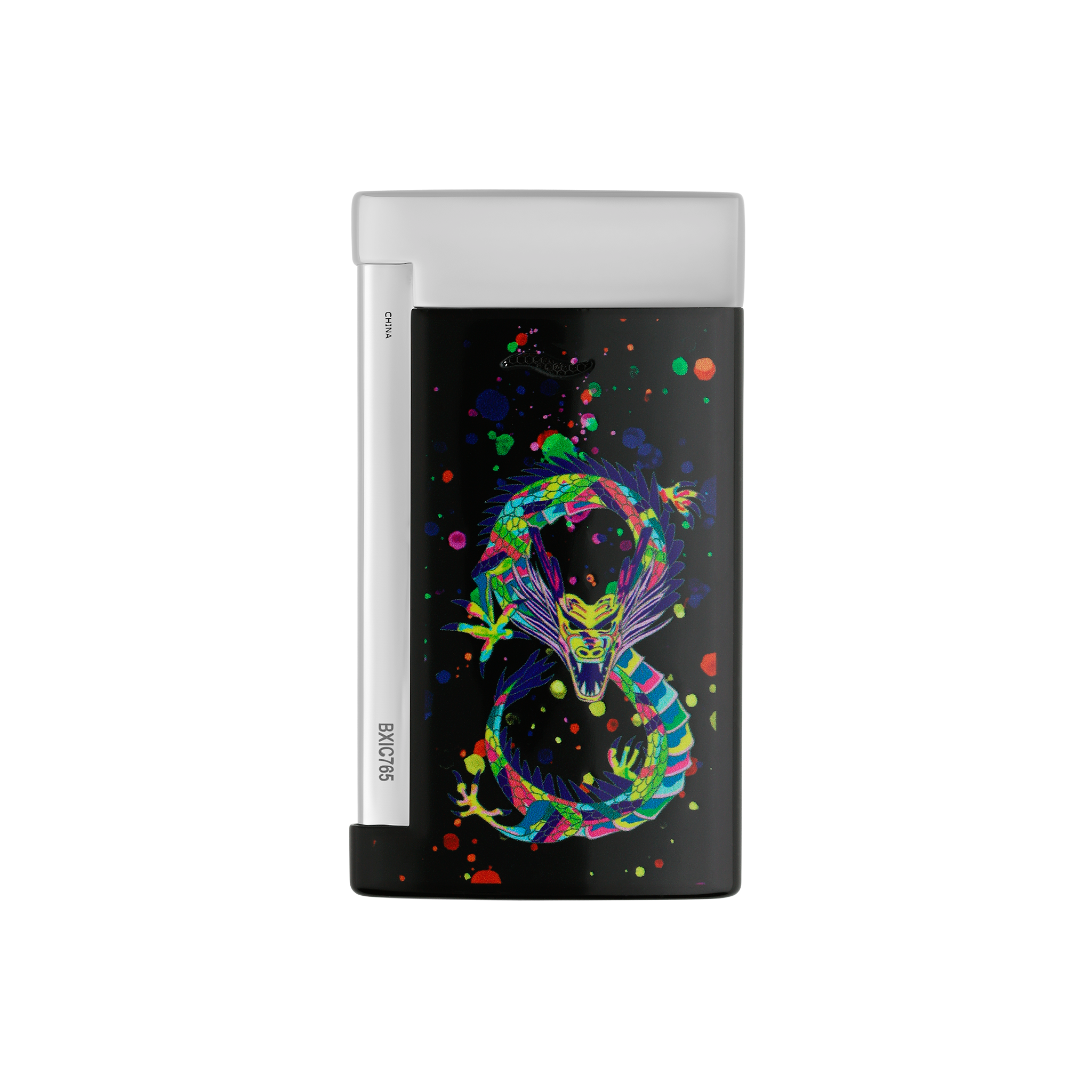 ST DUPONT SLIM 7 TORCH  LACQUERED LIGHTER DRAGON BLACK