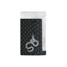 ST DUPONT SLIM 7 BLUE   LACQUERED LIGHTER SNAKE BLACK