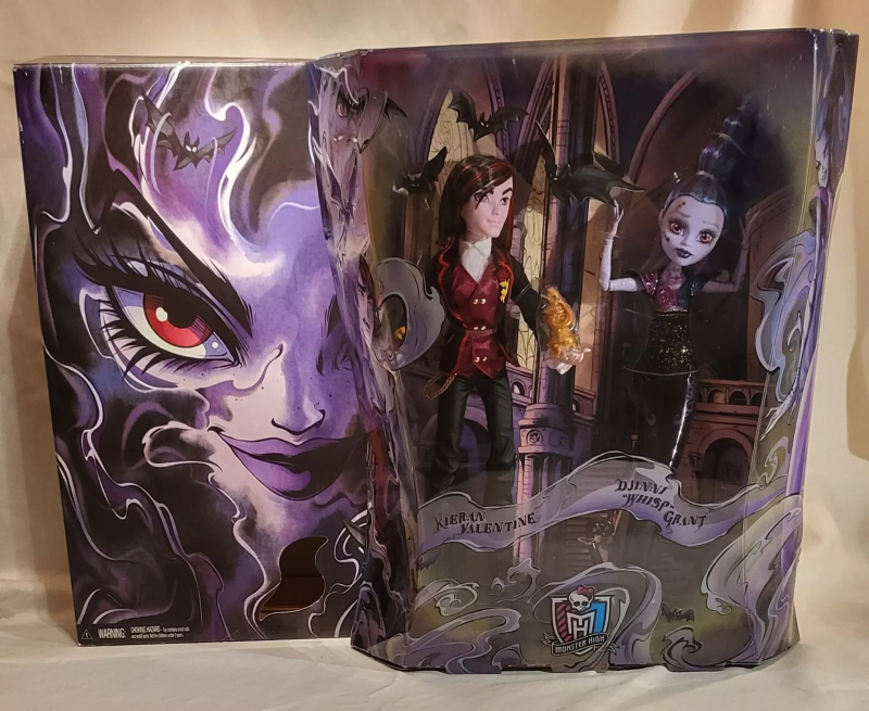 MONSTER HIGH KIERAN VALENTINE/DJINNI GRANT 2-PACK, NEW, NRFB