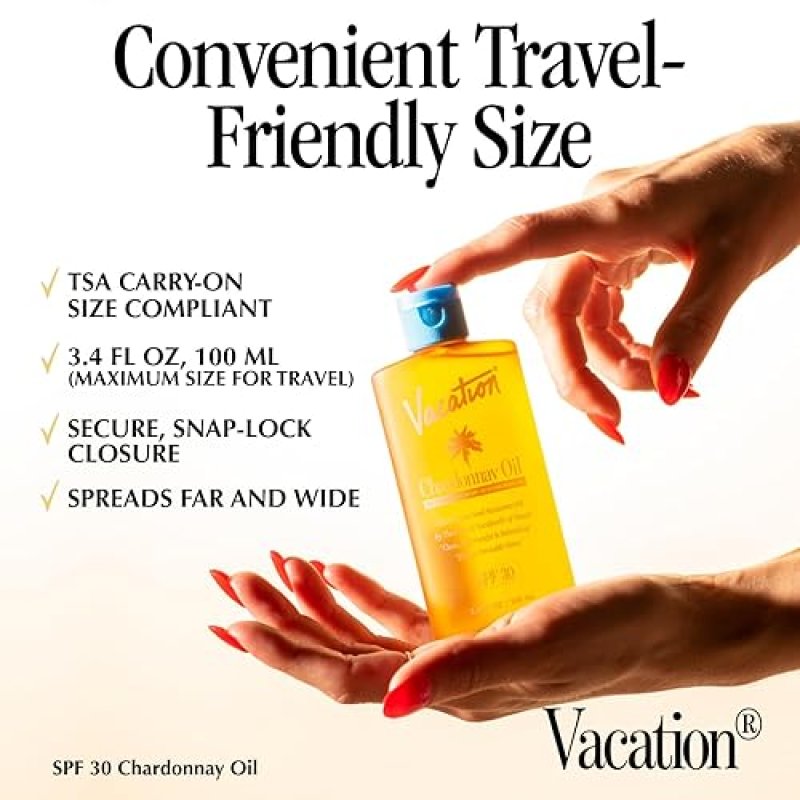 VACATION CHARDONNAY SPF 30 SUNSCREEN AIR FRESHENER BUNDLE HYDRATING, LIGHTWEIGHT, TRAVEL SIZE