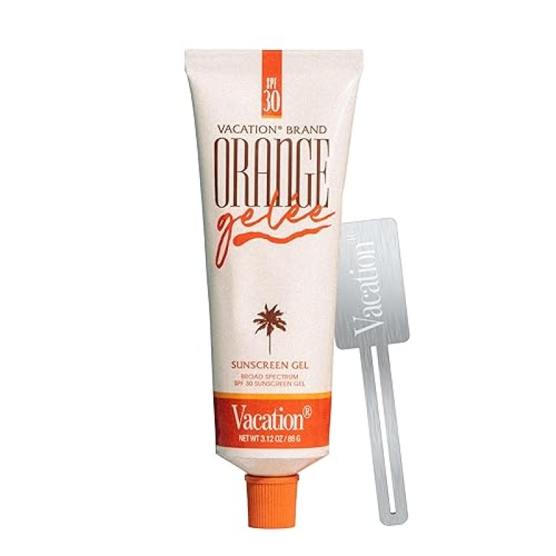 VACATION ORANGE GELéE SPF 30 HYDRATING MINERAL SUNSCREEN GEL TUBE KEY BUNDLE, 3.12 OZ