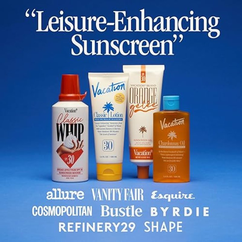 VACATION ORANGE GELéE SPF 30 HYDRATING MINERAL SUNSCREEN GEL TUBE KEY BUNDLE, 3.12 OZ