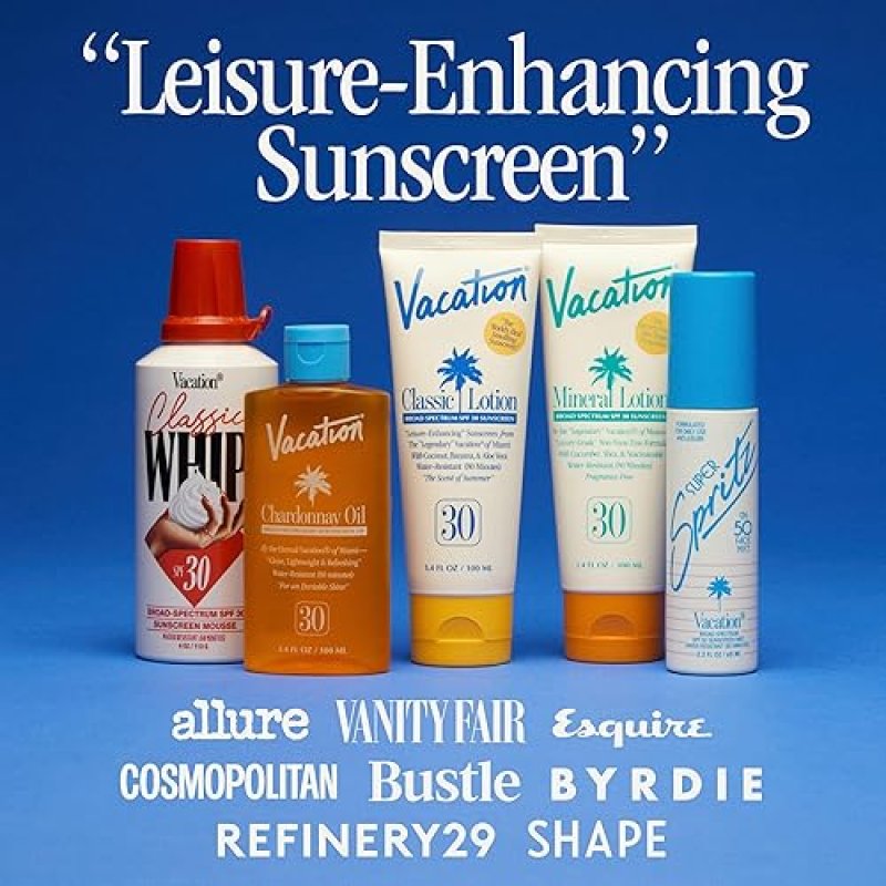VACATION SHAKE SHAKE SPF 50 MINERAL FACE SUNSCREEN NON-COMEDOGENIC, WATER-RESISTANT, VEGAN, 1.7 OZ