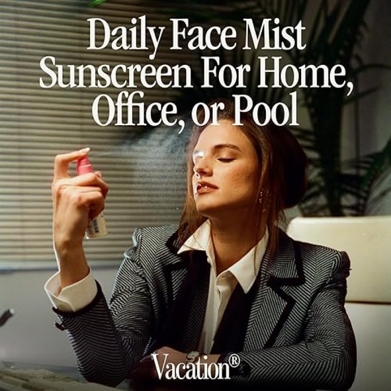 VACATION SPF 50 FACE MIST AIR FRESHENER BUNDLE LIGHTWEIGHT, WATER-RESISTANT, VEGAN, TRAVEL SIZE