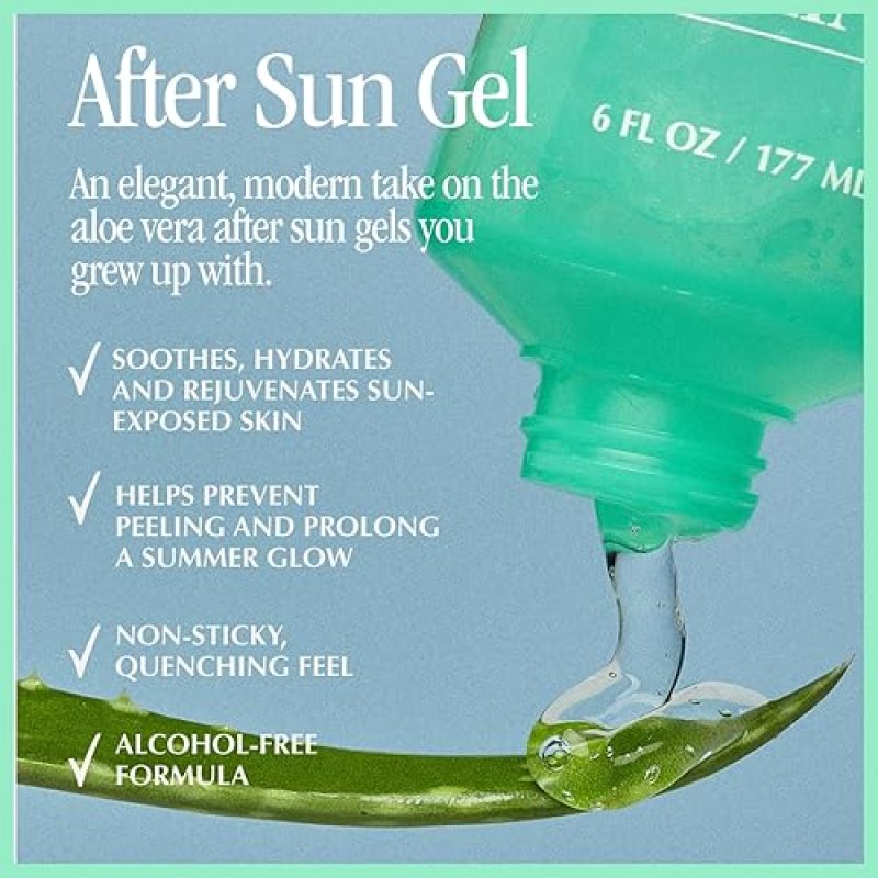 VACATION AFTER SUN GEL AIR FRESHENER BUNDLE SOOTHING ALOE VERA SUNBURN RELIEF, HYDRATING, ALCOHOL-FR
