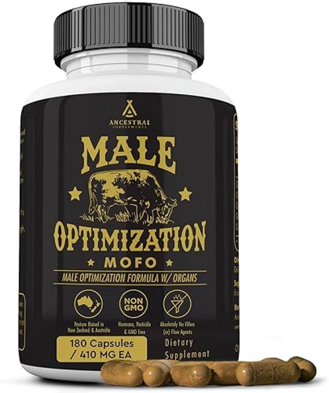 ANCESTRAL SUPPLEMENTS MOFO GRASS-FED BEEF LIVER CAPSULES FOR MEN S ENERGY HEALTH, 180 COUNT