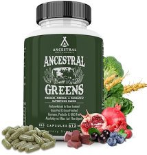 ANCESTRAL SUPPLEMENTS ORGANIC GREENS REDS CAPSULES WITH SPIRULINA, BEEF ORGANS PROBIOTICS