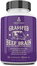 ANCESTRAL SUPPLEMENTS GRASS-FED BEEF BRAIN LIVER CAPSULES BRAIN, MOOD MEMORY SUPPORT, 180CT