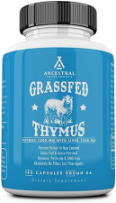 ANCESTRAL SUPPLEMENTS GRASS-FED OVINE THYMUS 3000MG WITH BEEF LIVER, IMMUNE ALLERGY SUPPORT