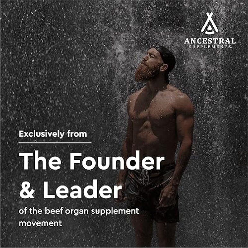 ANCESTRAL SUPPLEMENTS GRASS-FED BEEF LUNG LIVER 500MG RESPIRATORY CIRCULATORY HEALTH, 180 CAPS