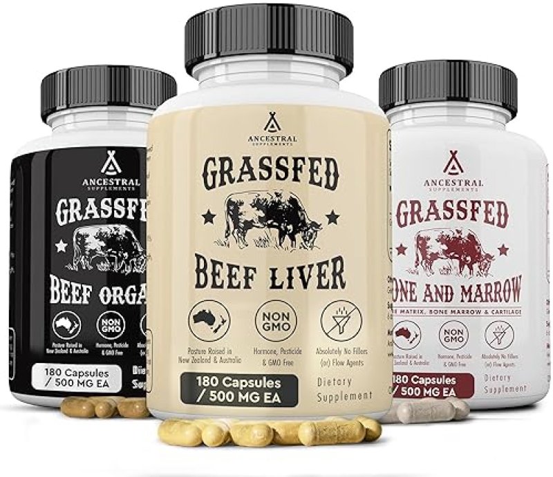 ANCESTRAL SUPPLEMENTS BEEF ORGANS STARTER PACK ORGANS AND STACK VARIATION BUNDLE