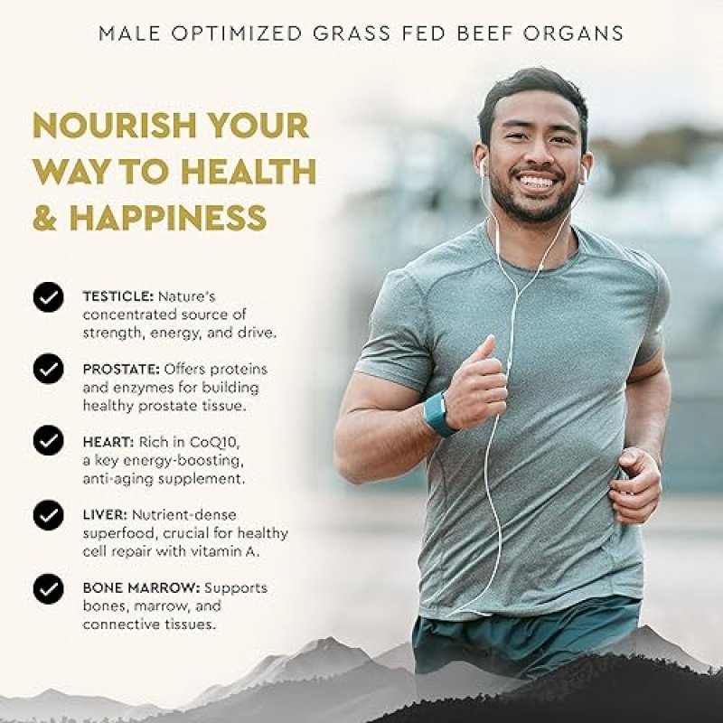 ANCESTRAL SUPPLEMENTS MOFO MEN S HEALTH CAPSULES ENERGY, WELLNESS, GRASS-FED BEEF LIVER, 180CT