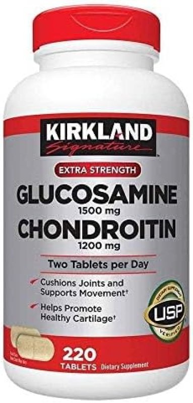 KIRKLAND SIGNATURE GLUCOSAMINE 1500 MG CHONDROITIN 1200 MG EXTRA STRENGTH 220 TABLETS