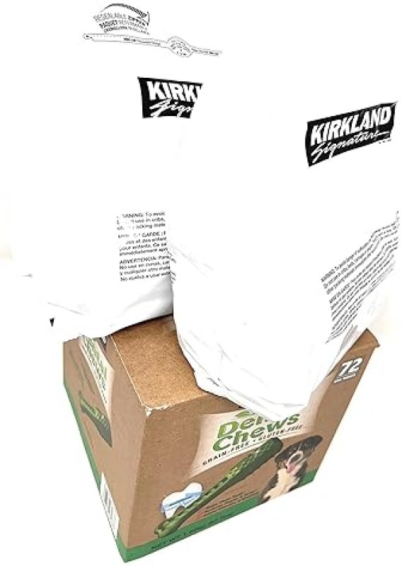 KIRKLAND SIGNATURE DENTAL CHEWS FOR DOGS, 72 COUNT FRESHENS BREATH SUPPORTS ORAL HEALTH