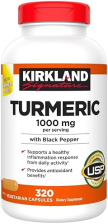 KIRKLAND SIGNATURE TURMERIC 1000MG WITH BLACK PEPPER 320 CAPSULES FOR JOINT INFLAMMATION SUPPORT