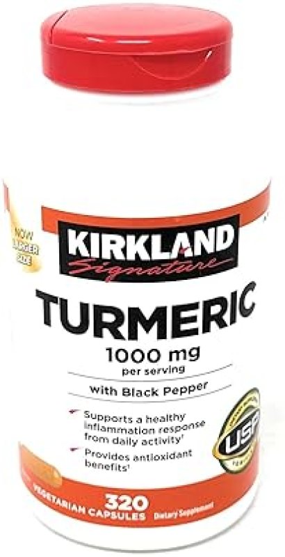 KIRKLAND SIGNATURE TURMERIC 1000MG WITH BLACK PEPPER 320 CAPSULES FOR JOINT INFLAMMATION SUPPORT