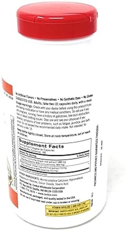 KIRKLAND SIGNATURE TURMERIC 1000MG WITH BLACK PEPPER 320 CAPSULES FOR JOINT INFLAMMATION SUPPORT