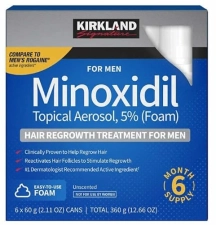 KIRKLAND SIGNATURE MINOXIDIL 5 FOAM FOR MEN HAIR REGROWTH TREATMENT 6 MONTH SUPPLY