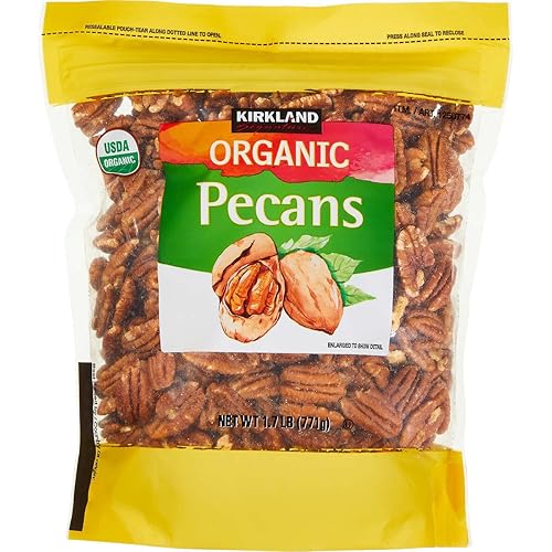 KIRKLAND SIGNATURE PREMIUM PECAN HALVES FRESH, LARGE, ROASTED UNSALTED NUTS