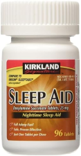 KIRKLAND SIGNATURE NIGHTTIME SLEEP AID 25MG 96 TABLETS FOR RESTFUL SLEEP SUPPORT