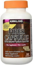KIRKLAND SIGNATURE FIBER CAPSULES, 2 PACK 360 CAPSULES EACH FOR DIGESTIVE HEALTH SUPPORT