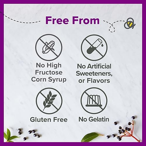ZARBEE S ELDERBERRY GUMMIES WITH VITAMINS A C D E ZINC, IMMUNE SUPPORT, 60 VEGETARIAN COUNT