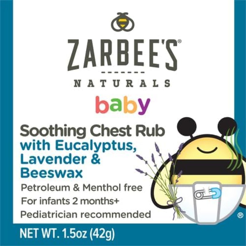 ZARBEES BABY SOOTHING CHEST RUB WITH EUCALYPTUS LAVENDER PETROLEUM-FREE, 1.5 OZ